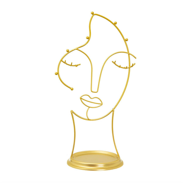 Sass and Belle Maya Wire Jewellery Stand Holder Rings, Abstract Face Gift