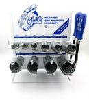 100 x Jubilee Hose Clips with Dispenser Rack Stand and 3 Flexible Drivers Clamp