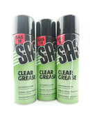 6 x S.A.S Clear Grease 500ml silicone Free, Water Resistance Low visibility