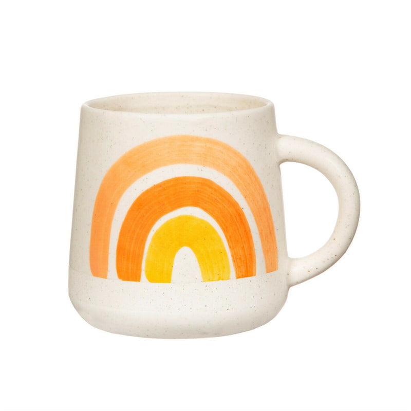 Sass & Belle Stoneware Rainbow Mug Cup Coffee Tea KItchen Hand painted Drink