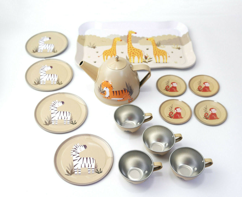 Sass and Belle Children Toy TeaSet Cooking set Kitchen Suitcase Metal Tin