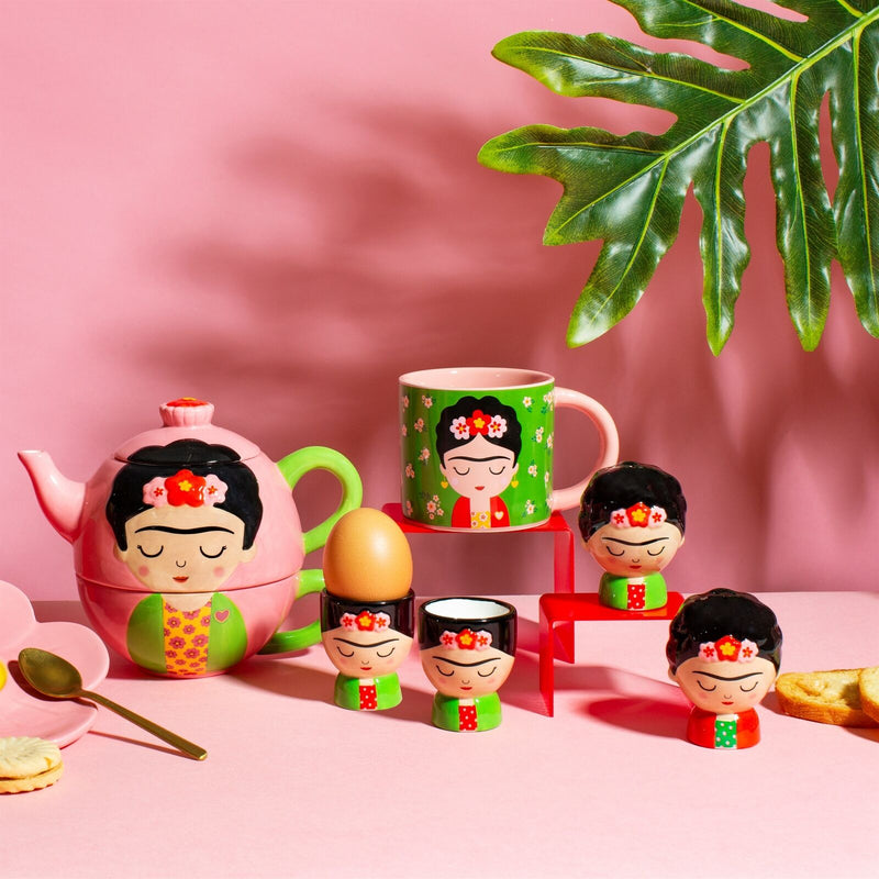 Sass & Belle Frida Kahlo Salt & Pepper Shakers Ceramic Kitchen Meals Dinner