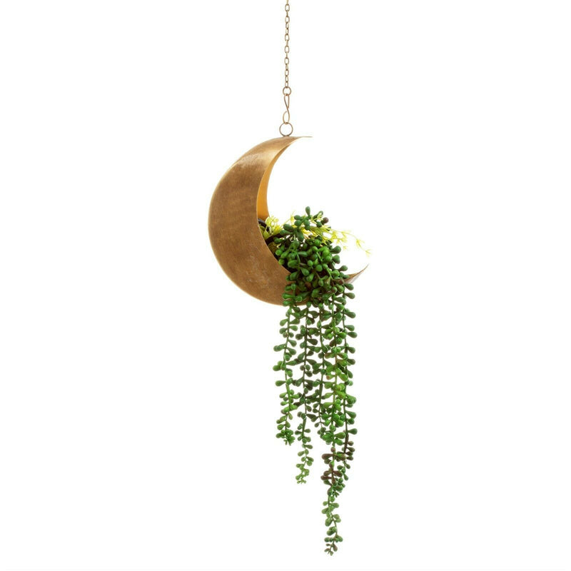 Sass and Belle Celestial Moon Hanging Planter Gift Plant Pot Holder
