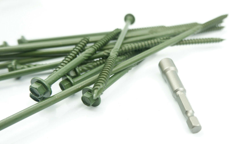 Spectre Landscape Screws Timber Sleeper Decking Fencing Fixing Hex Head 50 Pack