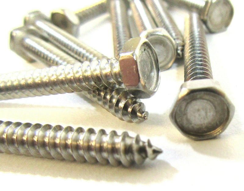 4.2mm x 45mm Hex Head Self Tappers Stainless Steel Tapping Bolt Head Driver Bit