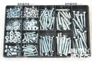 M6 and M8 Assortment Set Kit Assortment - Bolts Nuts Washers 525+ Pieces Hex BZP