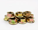 Metric Fine M10 x 1.25 Zinc Hexagon All Metal Manifold Flange Tri Lock Nuts 10.9