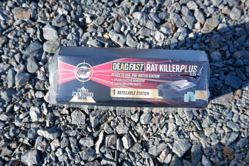 Deadfast Mouse Rat Killer Plus Poison, Paste Bait Blocks Pre Baited Station Trap