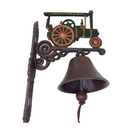 Cast Iron Doorbell Wall Mounted Welcome Tractor Horse Pig Dog Motorbike Hen Bell