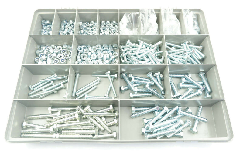 Workshop Nuts, Bolts & Washer Assortment Deal - 3 Kits Included - Bright Zinc Finish