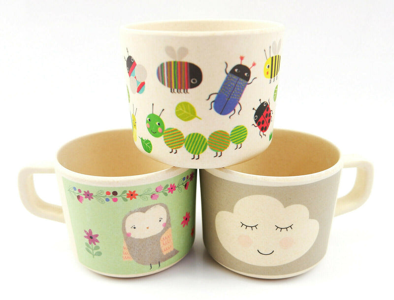 Eco Friendly Bamboo Composite Kids Cold Hot Drink Mug Cup Boys Girls Tableware