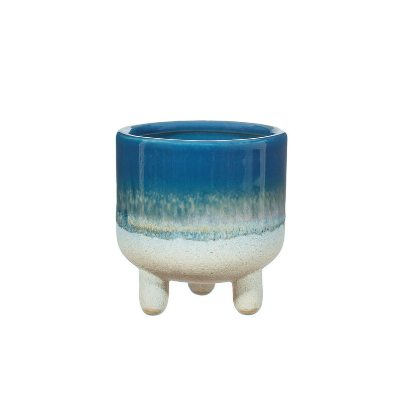 Sass& Belle Ombre Dip Mojave Glaze Ceramic Mini Plant Pot On Legs House Planter