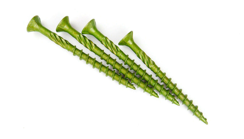 TIMco GREEN DECKING SCREWS 4.5 x 50mm COATED POZI COUNTERSUNK CSK EXTERIOR PZ2
