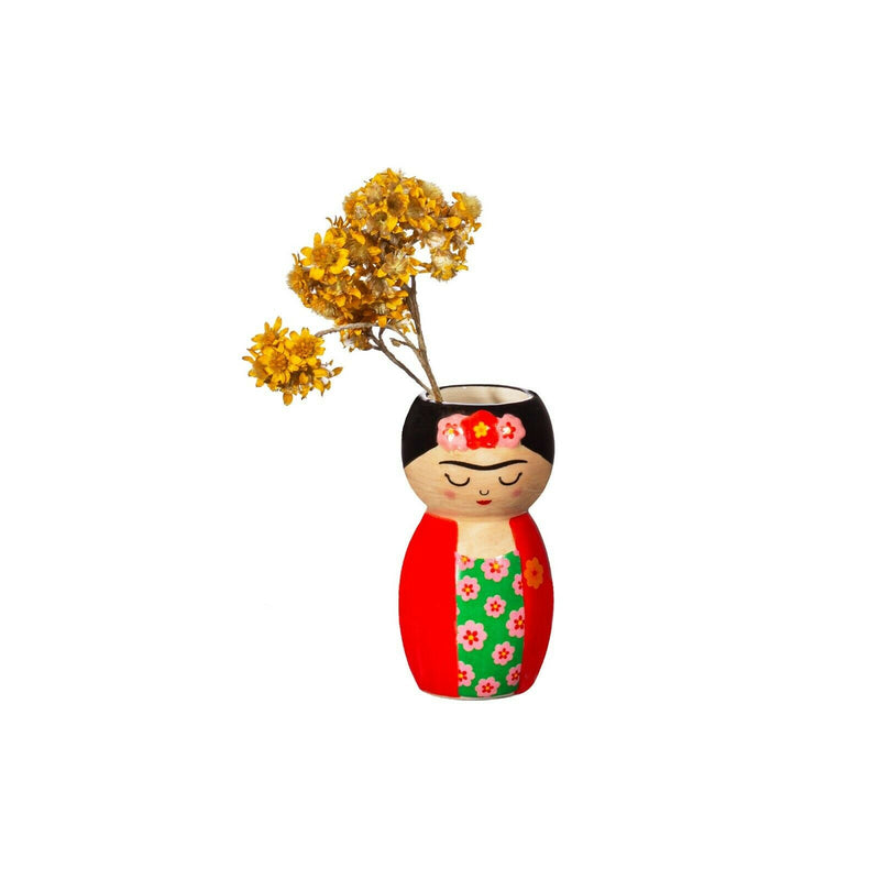 Sass and Belle Mini Frida Kahlo Tiny Small Bud Vase Single Flower (Height 6cm)