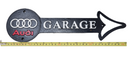 Cast Iron Audi Garage Straight Arrow Sign Audi Logo Workshop Shop Wall Plaque
