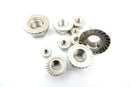 M3 M4 M6 M8 M10 Flanged Nuts Stainless Steel Hex Flange Nut Serrated A2