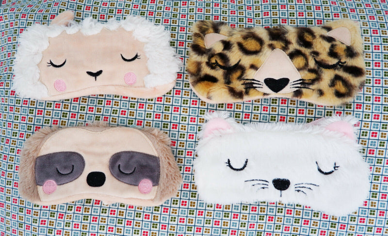 Sass and Belle Novelty Animal Sleep Travel Aid Eye Mask Cat Sloth Leopard Llama