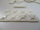28mm x 28mm SELF ADHESIVE STICK ON CABLE TIE WIRE BASE MOUNTS WHITE