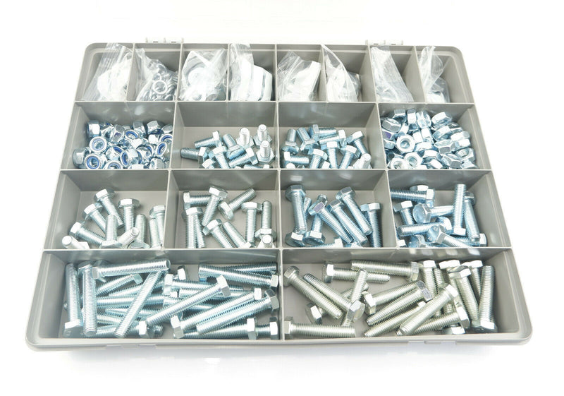 Workshop Nuts, Bolts & Washer Assortment Deal - 3 Kits Included - Bright Zinc Finish