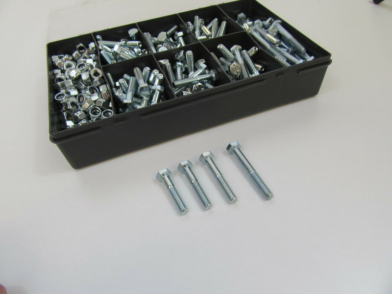 380 pcs M8 Shear Bolt and Nyloc Lock Nuts Assortment kit box set grade 8.8