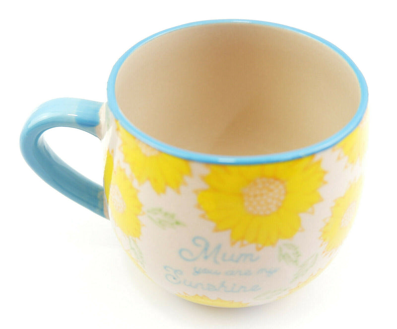 Mum Mummy Mam Day Sunflower You Are My Sunshine Bright Blue Mug Cup Tea Coffee