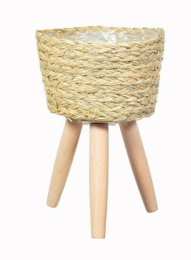 Sass & Belle Basket Planter On Legs Small Plant Pot Storage