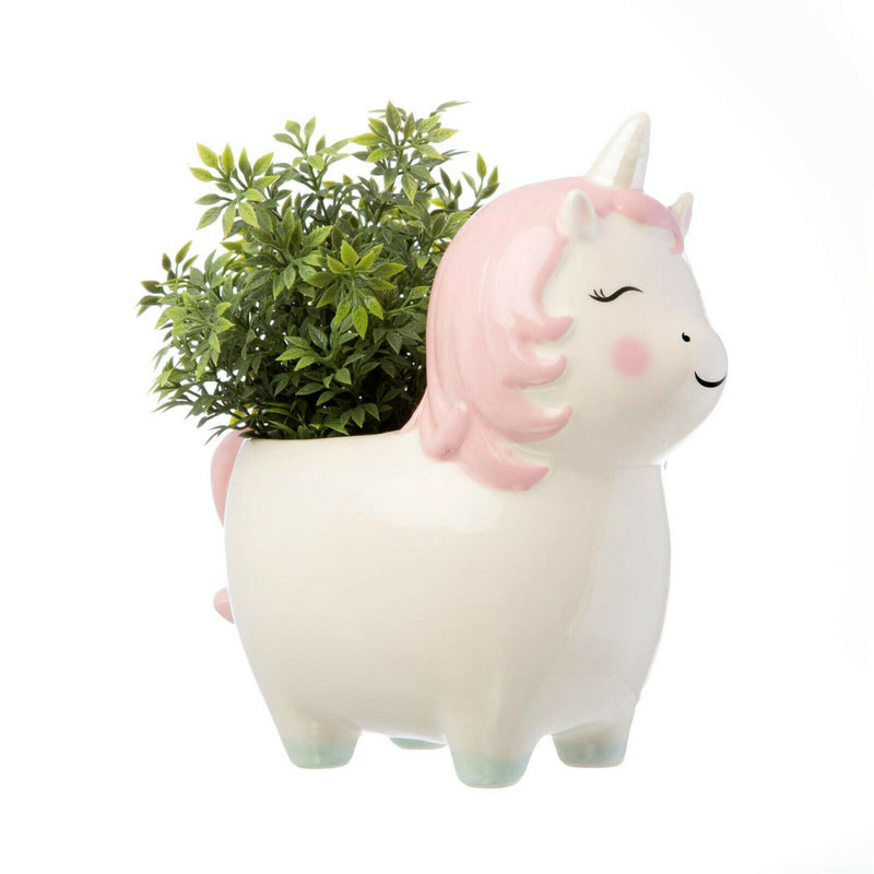 Sass & Belle Ceramic Unicorn Planter Indoor Plant Pot Vase Home Decor Window