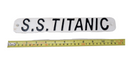 Cast Iron S. S. Titanic Black and White Hand Painted Metal Wall Sign Plaque Ship