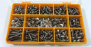 270 ASSORTED PIECE No. 6 8 10 STAINLESS FLANGE POZI PAN SELF TAPPING SCREWS KIT