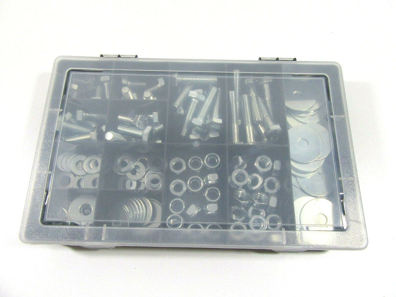 Grade 8.8 Assorted Box kit M10 Nuts And Bolts Setscrews Bright Zinc 150 Pieces