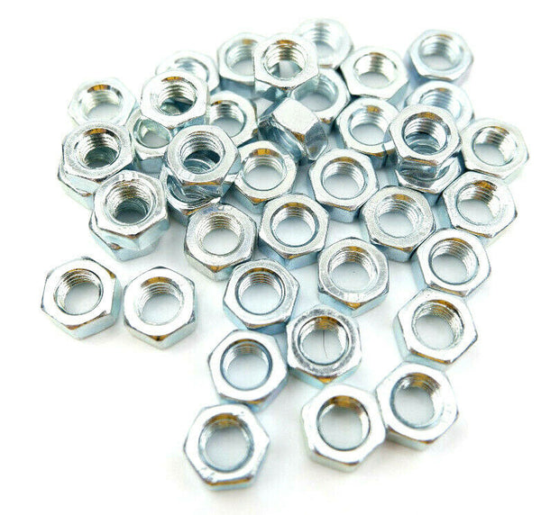 Bright zinc Plated Metric Hexagon Hex Full Nuts DIN 934 M4 M5 M6 M8 M10 M12