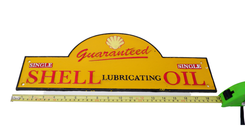 Cast Iron Large Domed Shell Oil Sign Advertising Garage Sign Wall Gate Shop