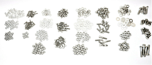 UNC 450+ Stainless Steel Hex Bolts, Nyloc Nuts & Washer Assorted Pack Kit A2