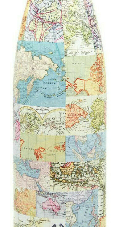 Sass & Belle Vintage Map Collage Stainless Steel Water Bottle Hot Cold Insulated