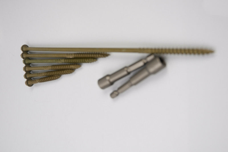 HEX HEAD LANDSCAPE SCREWS SLEEPER DECKING FIXING TIMBERFIX TIMBERLOK IN-DEX TYPE