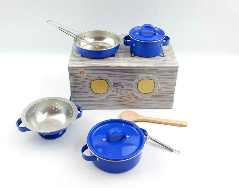 Sass and Belle Children Toy TeaSet Cooking set Kitchen Suitcase Metal Tin