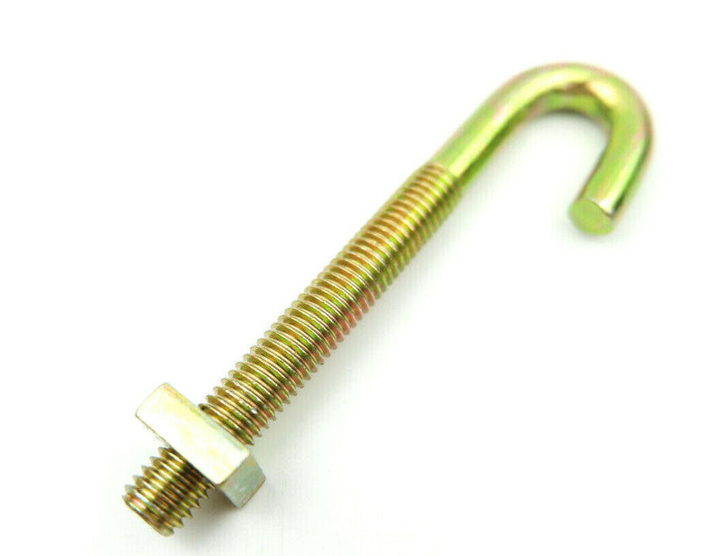 Pack of 10, M8 x 160mm J Bolts, Hook Bolts, Roofing Bolts & Nuts, Threaded 50mm