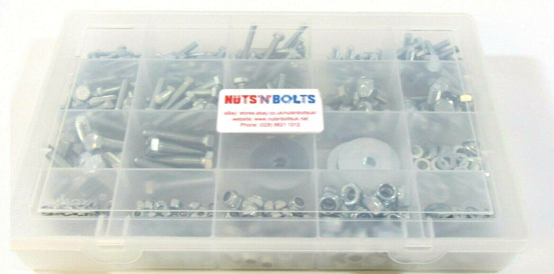 432 Piece grade 8.8 M4 M5 M6 M8 nuts and bolts assortment kit set box washers