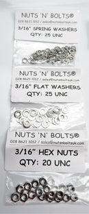 UNF 450+ Stainless Steel Hex Bolts, Nyloc Nuts & Washer Assorted Pack Kit A2