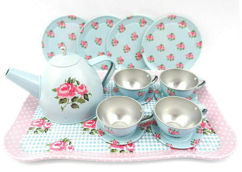 Sass and Belle Children Toy TeaSet Cooking set Kitchen Suitcase Metal Tin