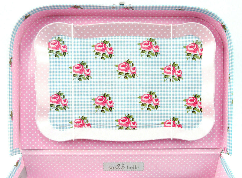 Sass and Belle Children Toy TeaSet Cooking set Kitchen Suitcase Metal Tin