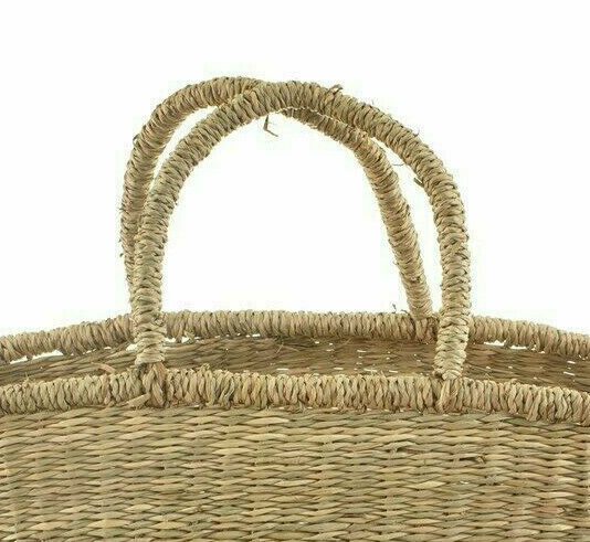 Sass & Belle Woven Seagrass Bag with Handles Reusable Shopping Bag Gift Basket