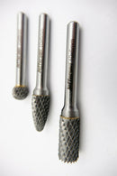 Jefferson 3pc TCT rotary burr Rotary Burr Set in Mini-Box Tungsten Carbide HSS