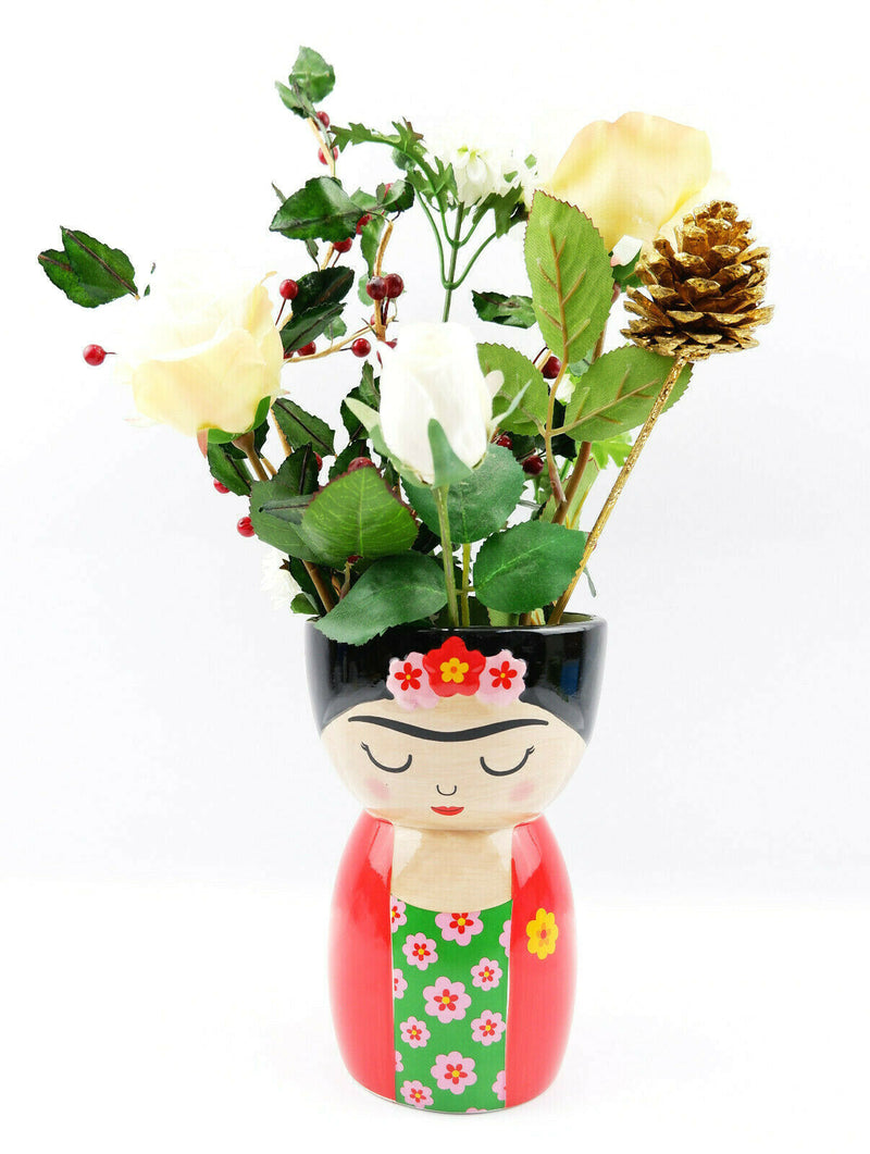 Sass & Belle Frida Kahlo Body Shaped Flower Vase Planter Mexican Decor Gift