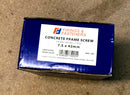 7.5 x 42 / 40mm Concrete Screws Window Frame Door Fixings Masonry (Box of 100)