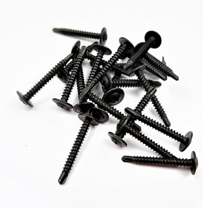 BLACK SELF DRILLING CAR INTERIOR PANEL SCREWS - SELF TAPPING ZINC