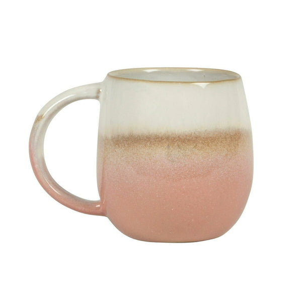 Sass & Belle Dip Glazed Ombre Pink Mug Bohemian Stoneware