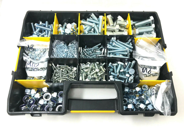 Assorted Metric Hex Bolt and Nyloc Nut Kit M4,M5 M6 M8 M10 M12 M16 Grade 8.8
