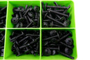 BLACK SELF DRILLING CAR INTERIOR PANEL SCREWS - SELF TAPPING ZINC