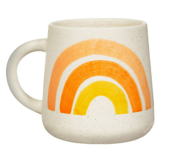 Sass & Belle Stoneware Rainbow Mug Cup Coffee Tea KItchen Hand painted Drink